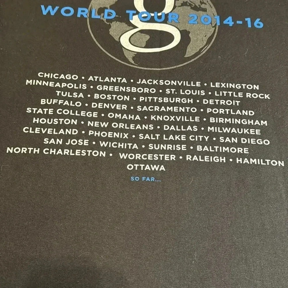 2014-2016 garth brooks world tour black t-shirt concert short sleeve - Picture 6 of 7
